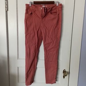 Dark peach pink Old Navy jeans